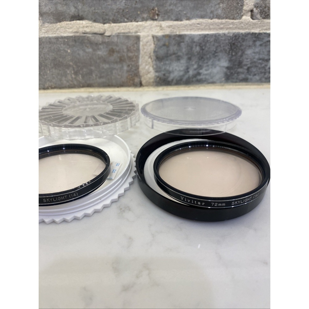 Vivitar Skylight (1A) 67mm and‎ 72mm Lens (2) With Cases